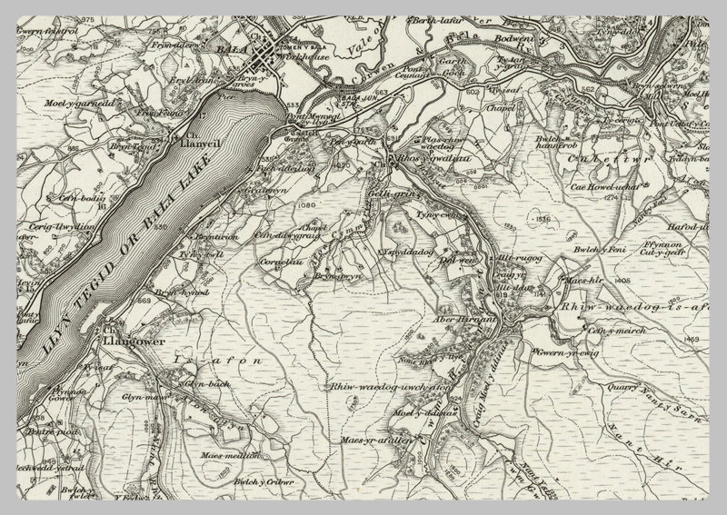 1890 Collection - Bala (Corwen) Ordnance Survey Map