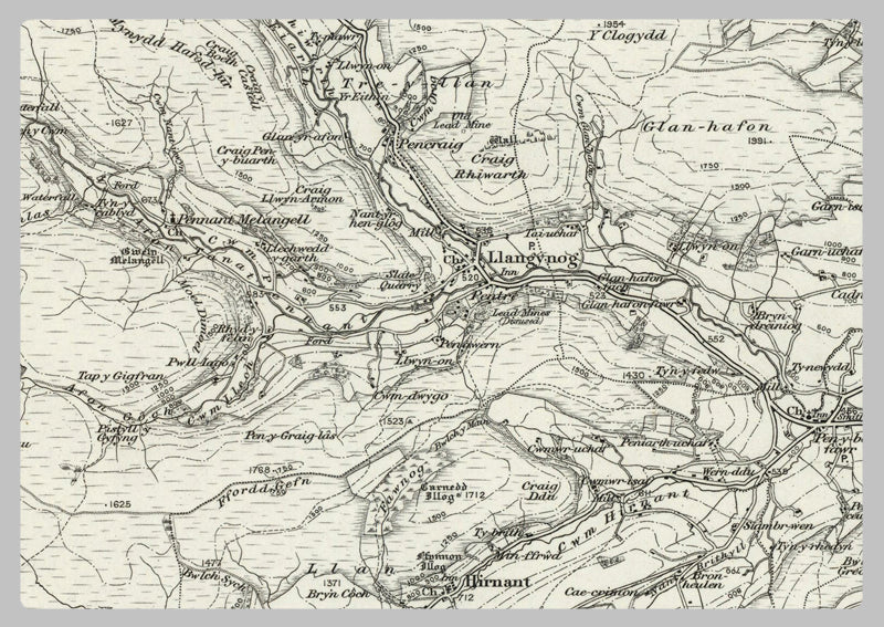 1890 Collection - Bala (Corwen) Ordnance Survey Map