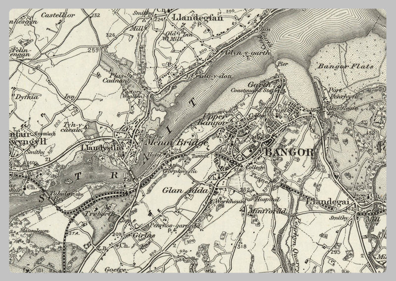 1890 Collection - Bangor (Beaumaris) Ordnance Survey Map
