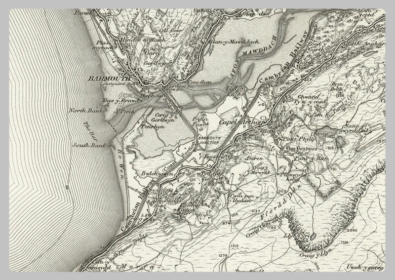 1890 Collection - Barmouth (Harleigh) Ordnance Survey Map