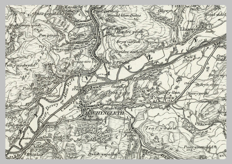 1890 Collection - Barmouth (Harleigh) Ordnance Survey Map