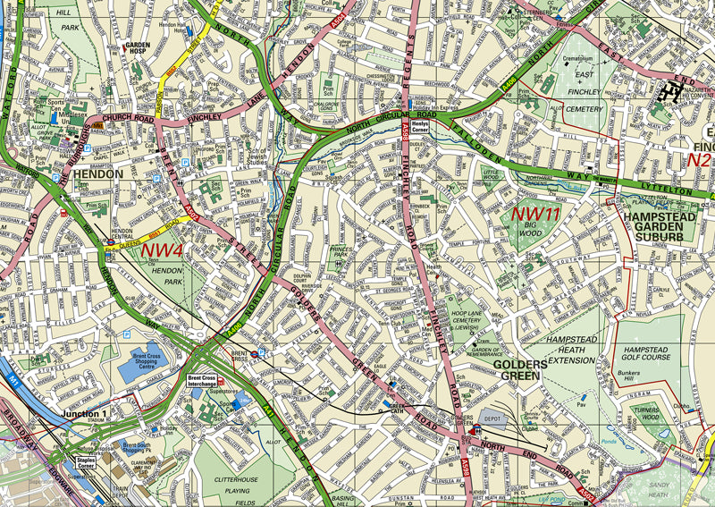 Barnet London Borough Map
