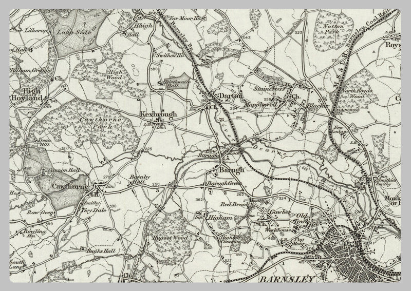 1890 Collection - Barnsley (Wakefield) Ordnance Survey Map