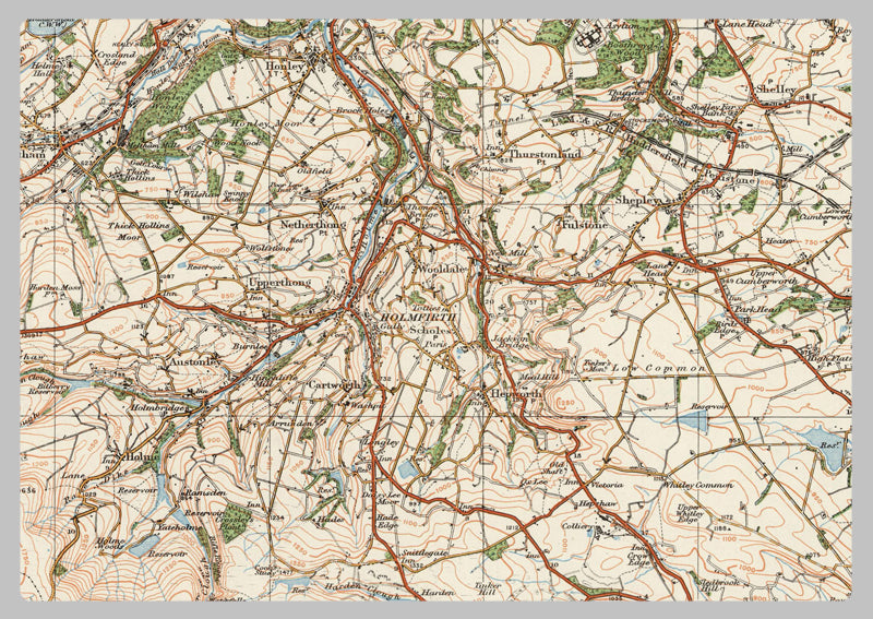 1920 Collection - Barnsley & Sheffield Ordnance Survey Map