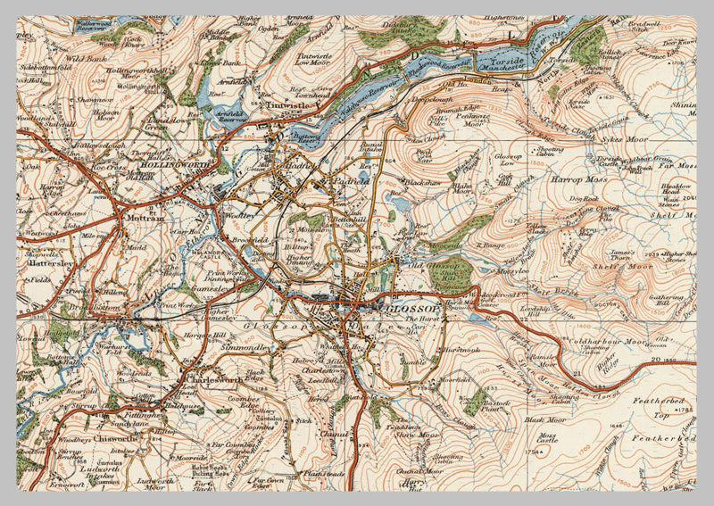 1920 Collection - Barnsley & Sheffield Ordnance Survey Map