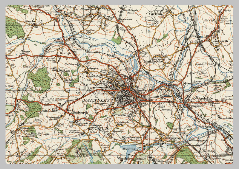 1920 Collection - Barnsley & Sheffield Ordnance Survey Map