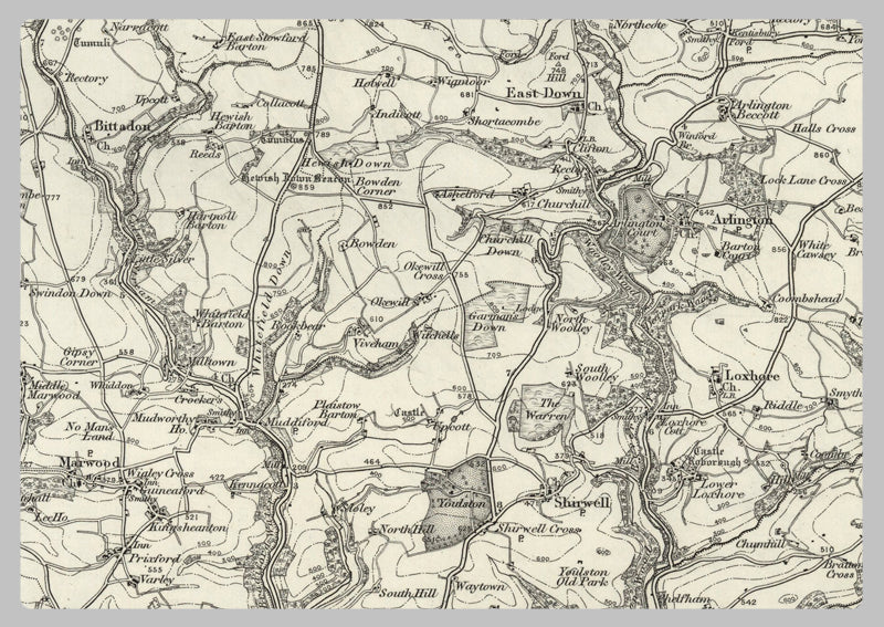 1890 Collection - Barnstaple (Ilfracombe) Ordnance Survey Map