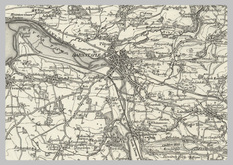 1890 Collection - Barnstaple (Ilfracombe) Ordnance Survey Map