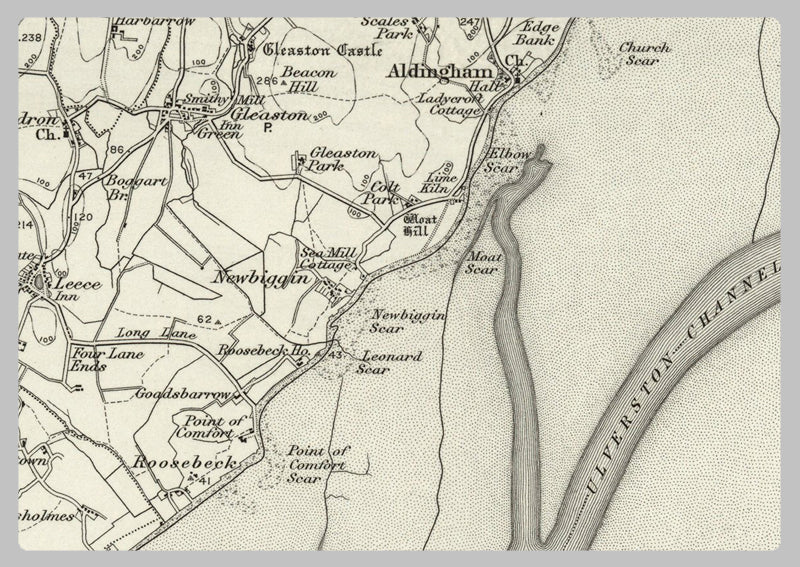 1890 Collection - Barrow in Furness (Ulverston) Ordnance Survey Map– I ...