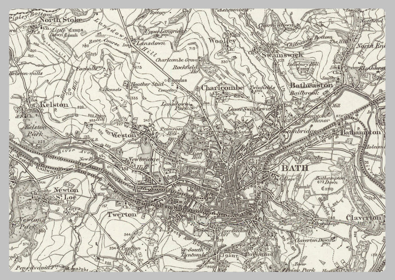 1890 Collection - Bath (Malmesbury) Ordnance Survey Map