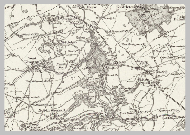 1890 Collection - Bath (Malmesbury) Ordnance Survey Map