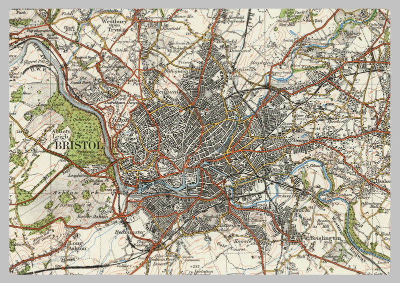 1920 Collection - Bath & Bristol Ordnance Survey Map