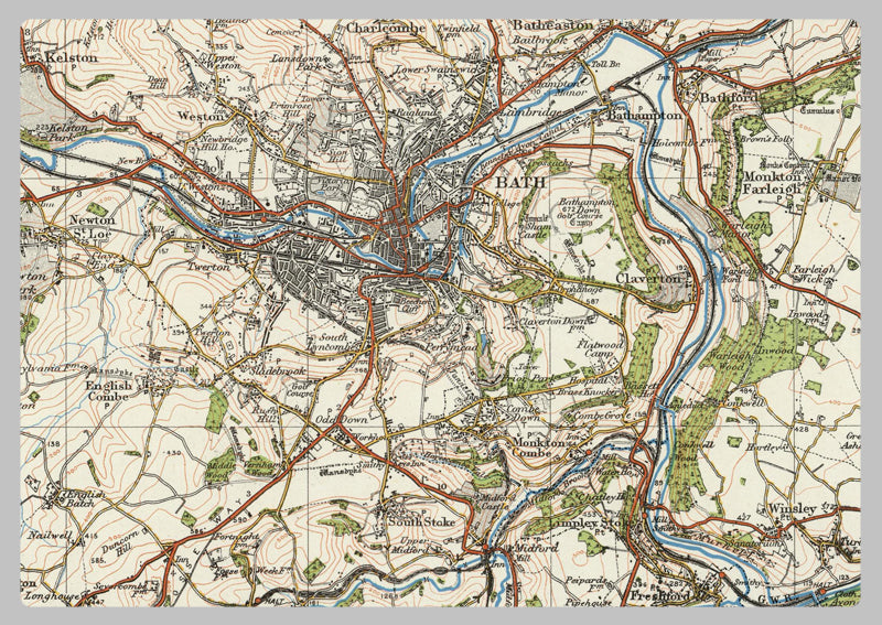 1920 Collection - Bath & Bristol Ordnance Survey Map