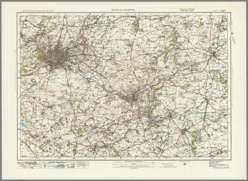 1920 Collection - Bath & Bristol Ordnance Survey Map