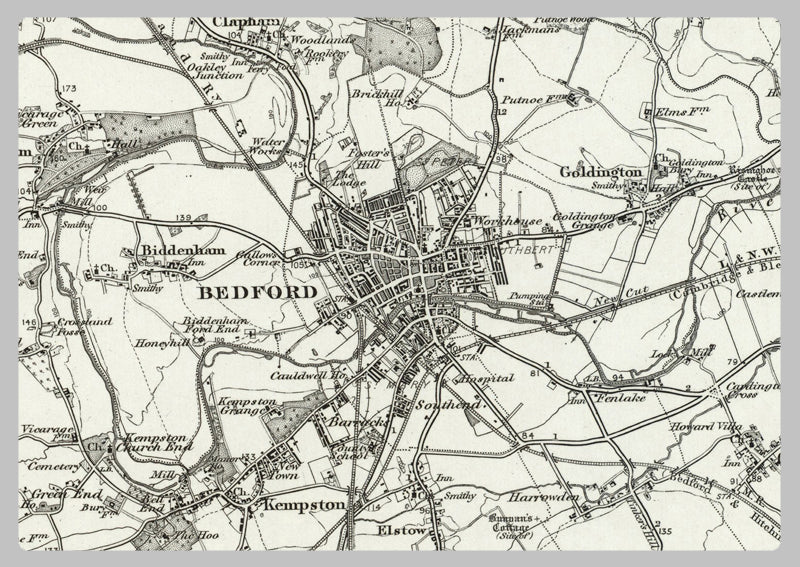 1890 Collection - Bedford (Wellingborough) Ordnance Survey Map
