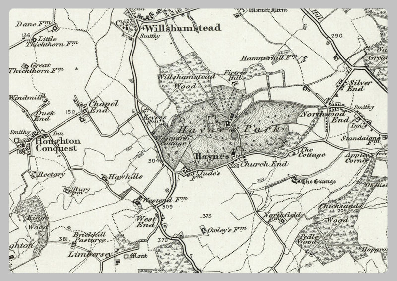 1890 Collection - Bedford (Wellingborough) Ordnance Survey Map