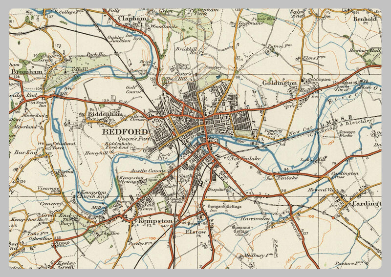 1920 Collection - Bedford Ordnance Survey Map