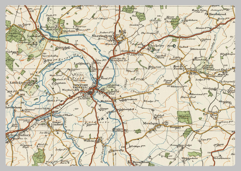 1920 Collection - Bedford Ordnance Survey Map