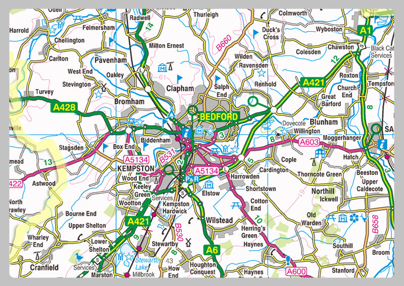 Bedfordshire County Map