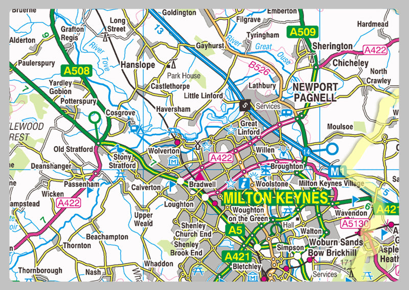 Bedfordshire County Map