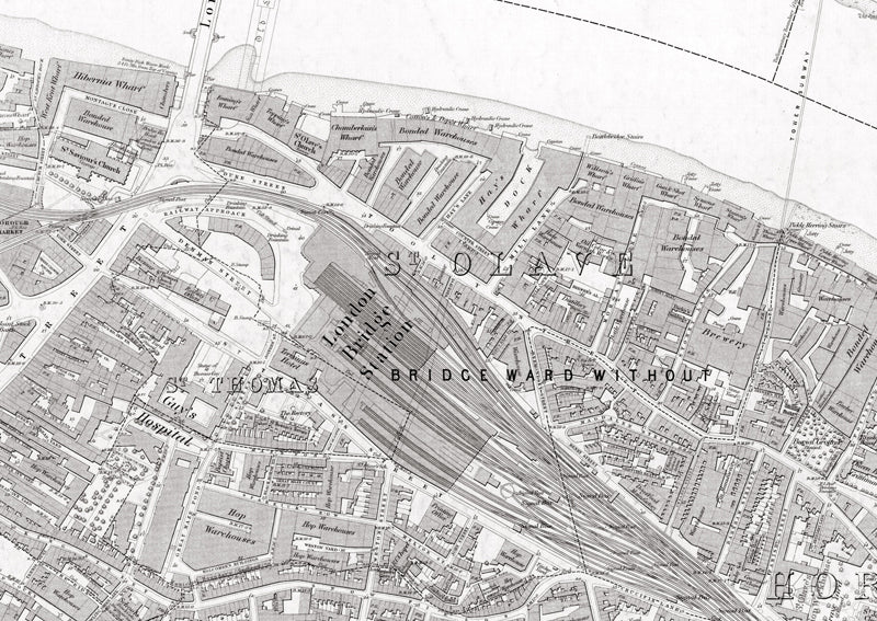 London 1872 Ordnance Survey Map - Sheet XLV - Bermondsey