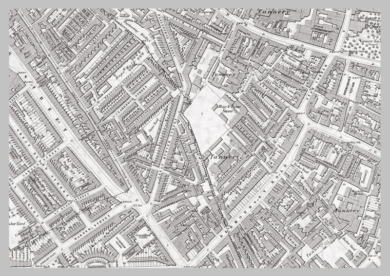 London 1872 Ordnance Survey Map - Sheet XLV - Bermondsey