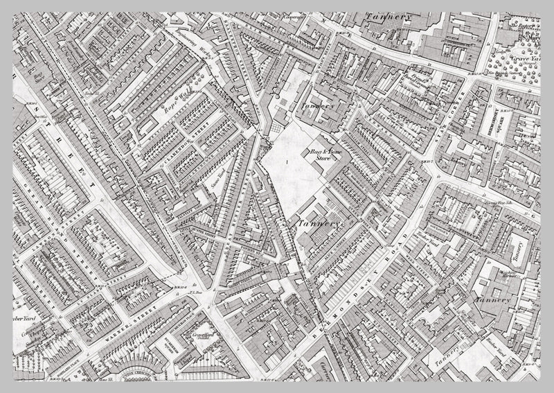 London 1872 Ordnance Survey Map - Sheet XLV - Bermondsey