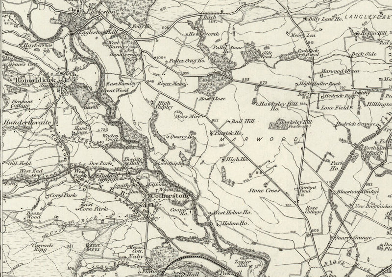 1890 Collection - Bernard Castle (Wolsingham) Ordnance Survey Map