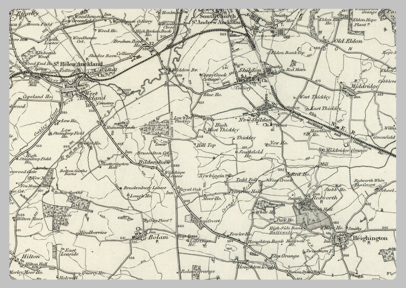 1890 Collection - Bernard Castle (Wolsingham) Ordnance Survey Map