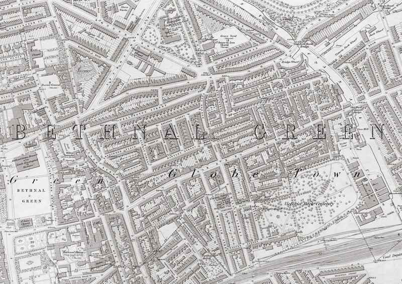 London 1872 Ordnance Survey Map - Sheet XXVIII - Bethnal Green