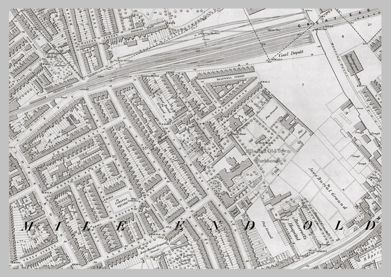 London 1872 Ordnance Survey Map - Sheet XXVIII - Bethnal Green