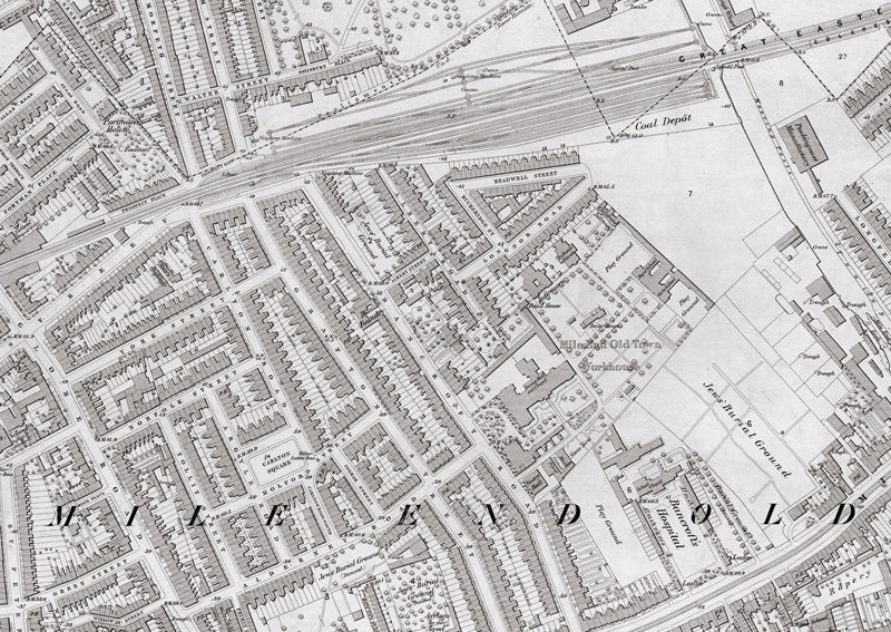 London 1872 Ordnance Survey Map - Sheet XXVIII - Bethnal Green