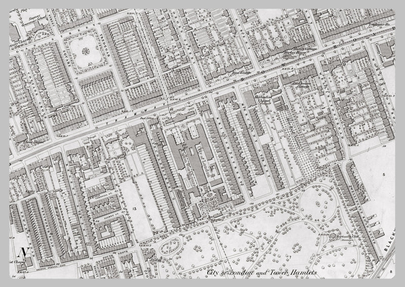 London 1872 Ordnance Survey Map - Sheet XXVIII - Bethnal Green