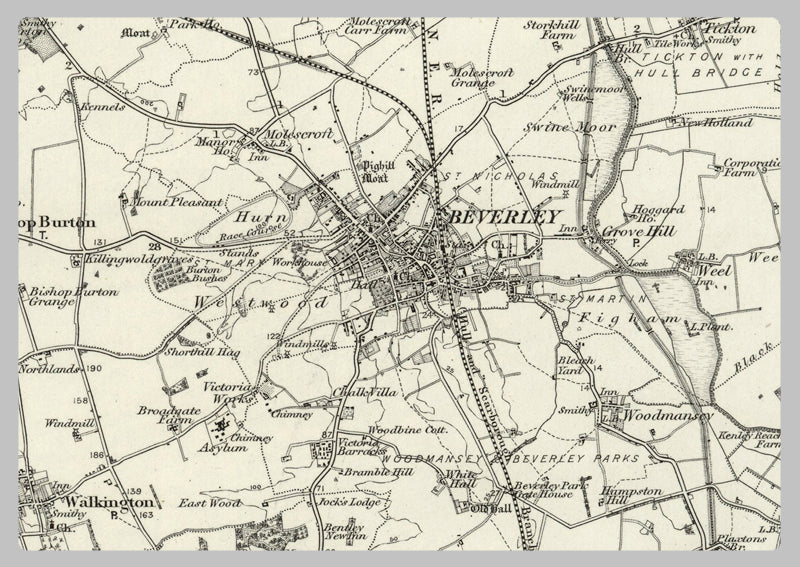 1890 Collection - Beverly (Great Driffield) Ordnance Survey Map