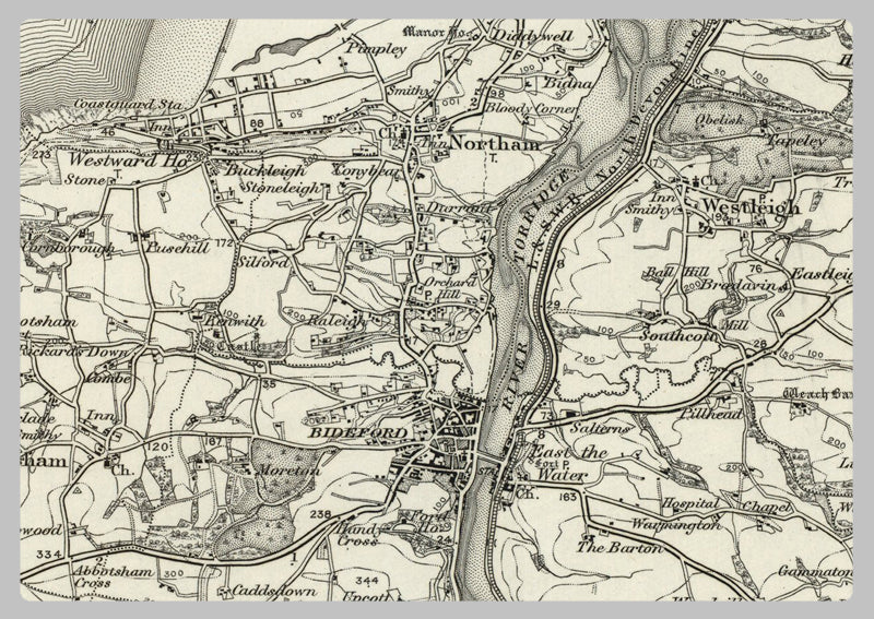 1890 Collection - Bideford (Morte Point) Ordnance Survey Map