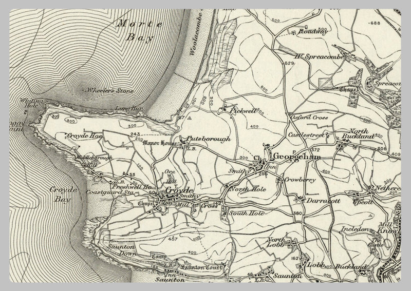 1890 Collection - Bideford (Morte Point) Ordnance Survey Map
