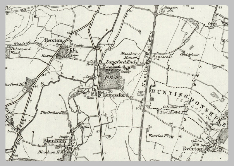 1890 Collection - Bigglesworth (Huntingdon) Ordnance Survey Map