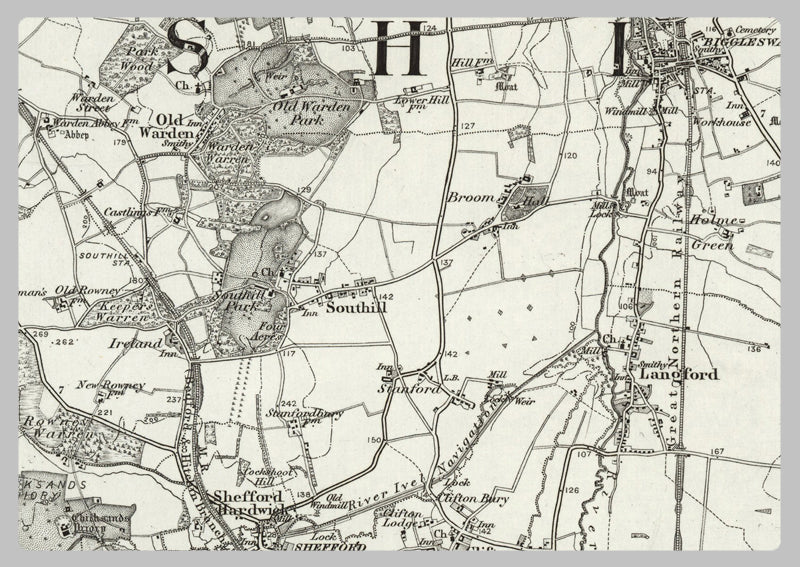 1890 Collection - Bigglesworth (Huntingdon) Ordnance Survey Map