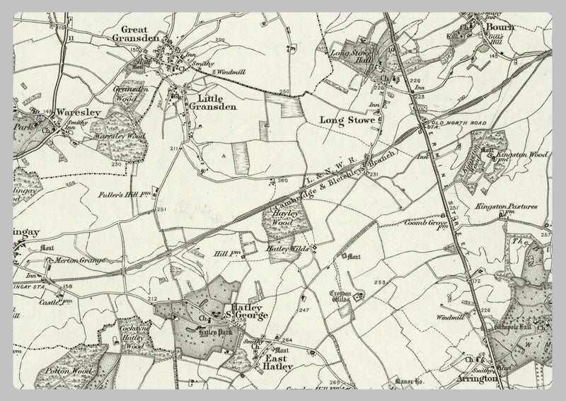 1890 Collection - Bigglesworth (Huntingdon) Ordnance Survey Map