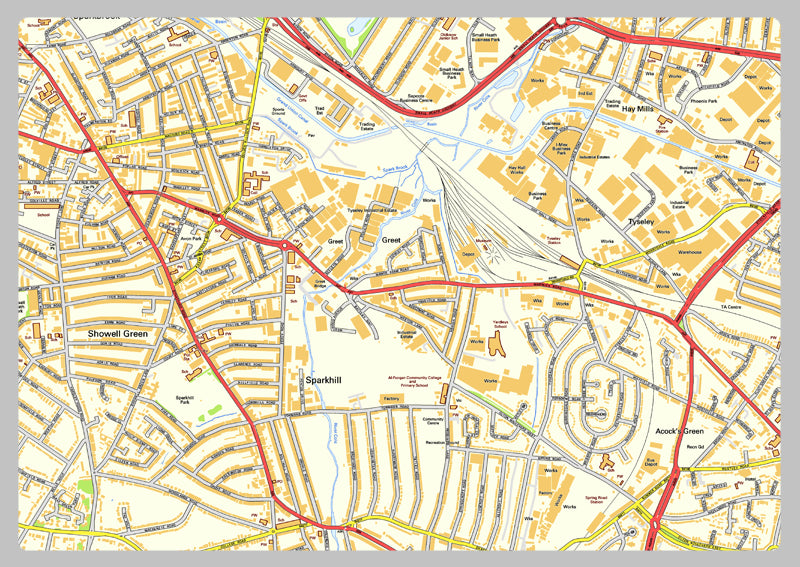 Birmingham City Centre Street Map