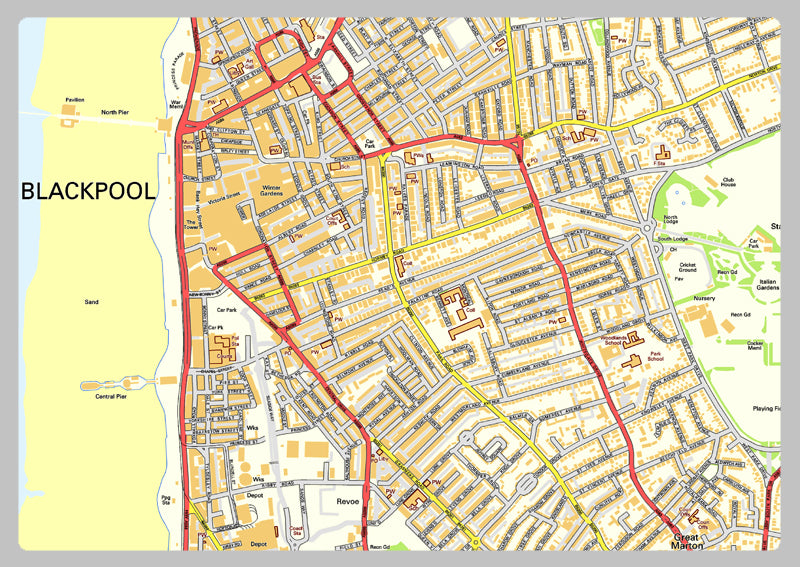 Blackpool Street Map