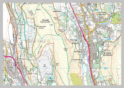 Blaenau Gwent County Map– I Love Maps