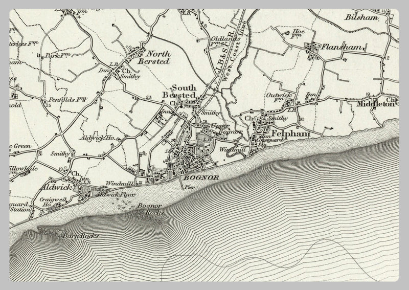 1890 Collection - Bognor (Chichester) Ordnance Survey Map