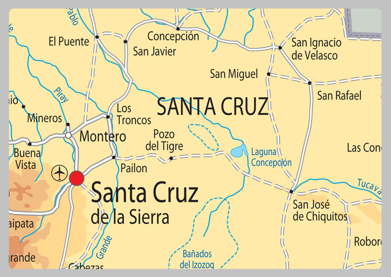 Bolivia Physical Map