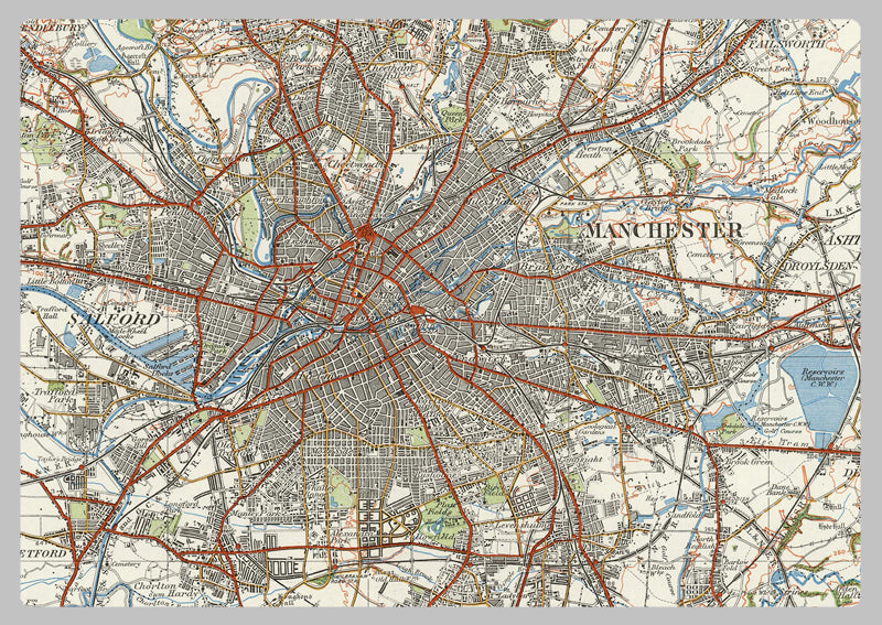 1920 Collection - Bolton & Manchester Ordnance Survey Map