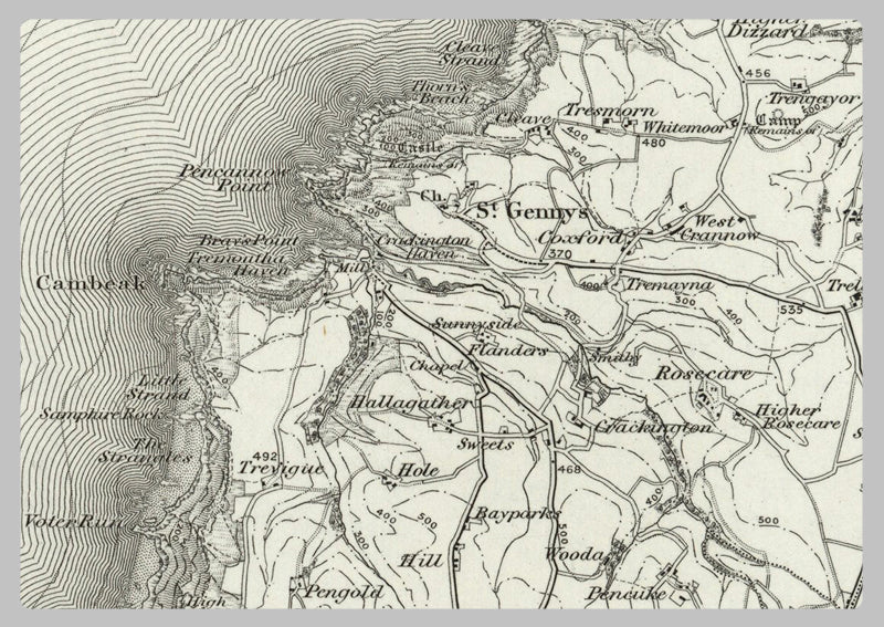 1890 Collection - Boscastle (Bude Bay) Ordnance Survey Map
