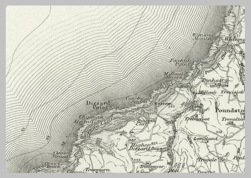 1890 Collection - Boscastle (Bude Bay) Ordnance Survey Map