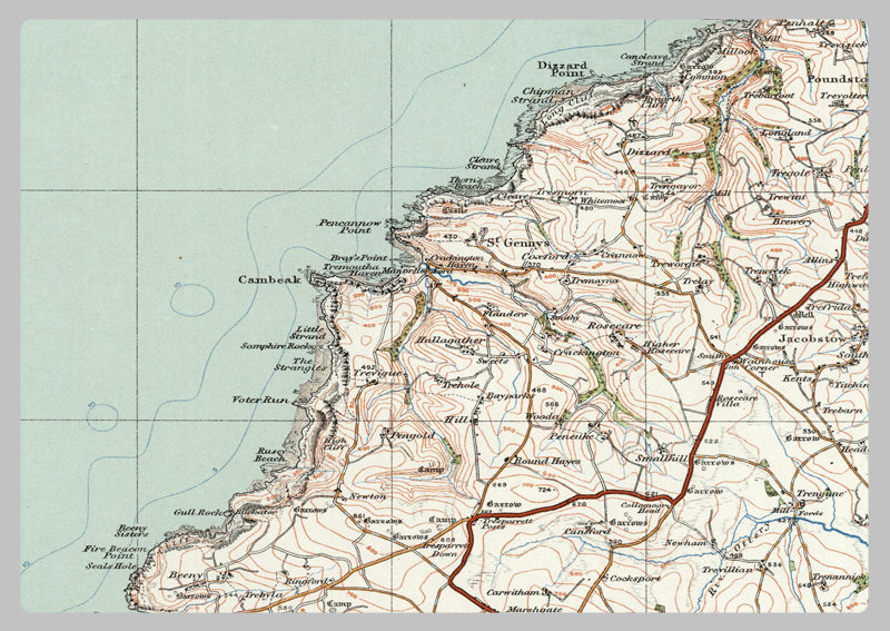 1920 Collection - Boscastle & Padstow Ordnance Survey Map