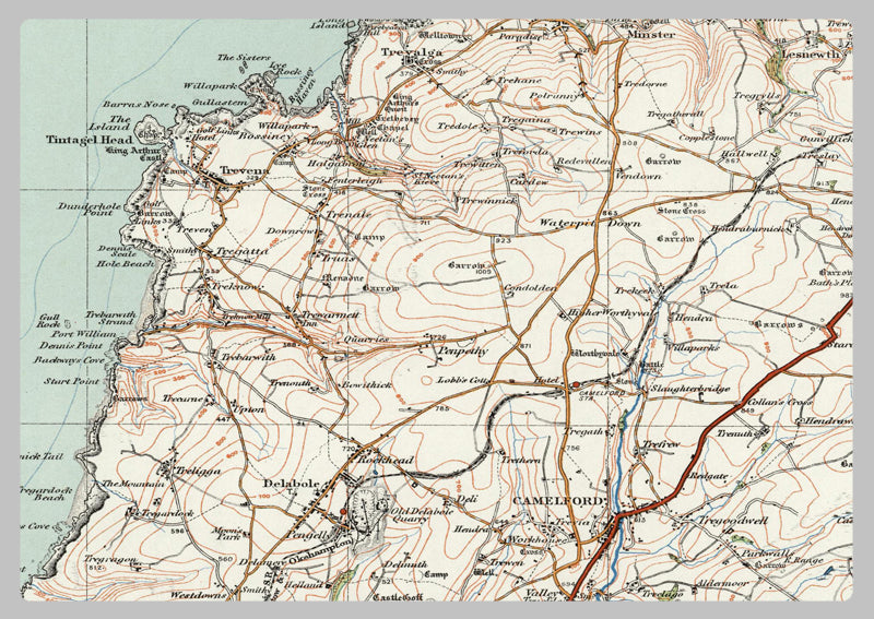 1920 Collection - Boscastle & Padstow Ordnance Survey Map