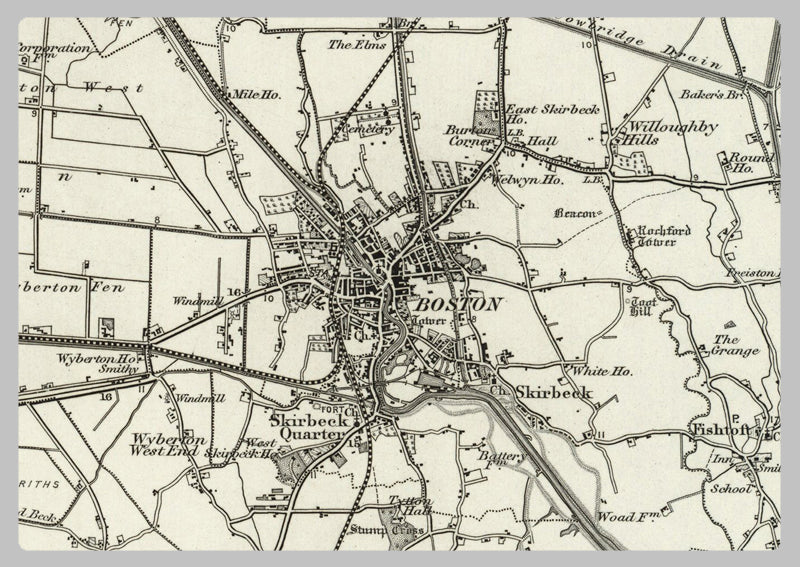 1890 Collection - Boston (Horncastle) Ordnance Survey Map